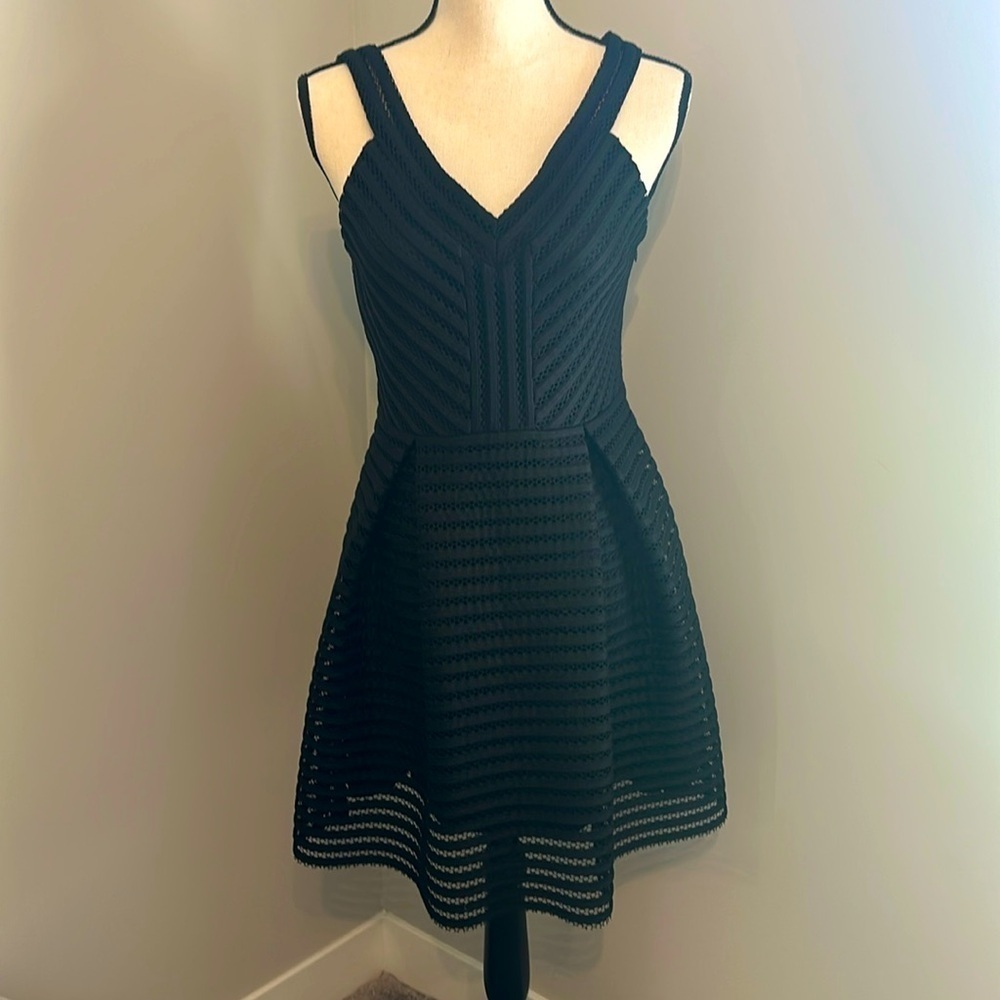 Black Structured Mini Dress Express - Picture 5 of 9